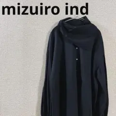 mizuiro ind スカーフカラー シャツ ブラウス ブラック