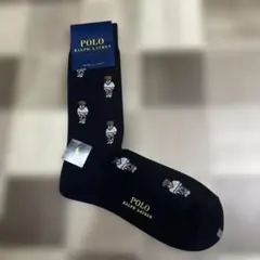 Polo Ralph Lauren ネイビーソックス　クマ柄　25-27センチ
