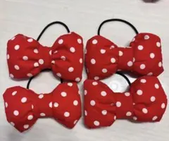 ぷっくりかわいい♡みにぃちゃん風ヘアゴム4個セット