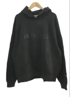 ESSENTIALS ブラック フード付きパーカーのサムネイル