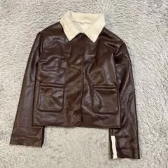 B3型　フライトジャケット　フェイクムートン　フェイクレザー　裏ボア　Y2K