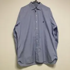 POLO RALPH LAUREN 長袖 ストライプ シャツ ポニー刺繍 裾マチ