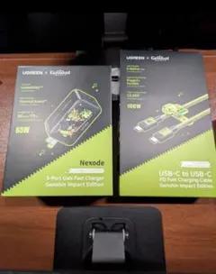 【ほぼ新品】原神（キィニチ）×UGREEN　充電器＆CtoCケーブル