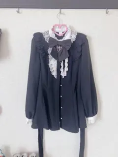 Secret Honey アクセサリーリボンレースフリルセットアップ ブラック