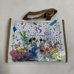 ディズニーランド35周年　トートバッグ Disney Happiest Celebration ショッピングバッグ ファスナーつき M