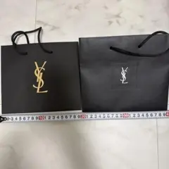 YSL 黒 ショップ袋 中型 2個セット