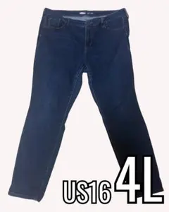 OLD NAVY ビッグサイズ ダークブルー スキニーデニム US16／4L