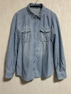 INGNI イング　ビジュー付きデニムシャツ　M