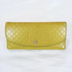 GUCCI マイクロシマ 長財布 インターロッキング 金色 256926