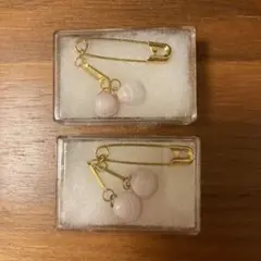 昭和レトロ⭐︎桜貝ピンブローチ　2個セット