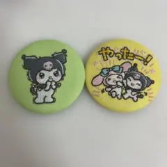 サンリオ マイメロディ クロミ　刺繍缶バッジセット　相槌の極意　ドンキ系列限定