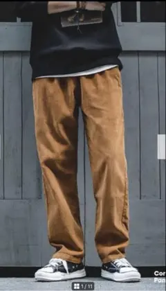 Karaku カラク コーデュロイ ブラウンパンツ