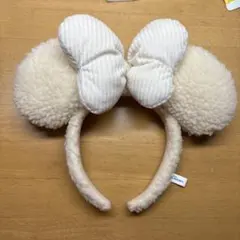 ミッキー型耳カチューシャ（クリーム色）