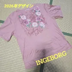 【INGEBORG】着用回数2回❣️ローズプリント 半袖Tシャツ ピンクのサムネイル