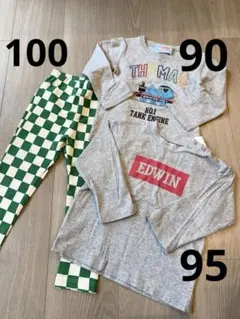 ★美品★長袖カットソー＆パンツ３点セット！90~100サイズ