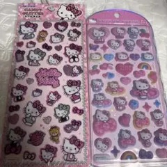 コットンパフィーシール　キャンディグリッターステッカー　キティ　ギャルキティ