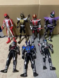 ビッグサイズソフビ仮面ライダーカブト・ボウケンジャー・仮面ライダー電王７体セット