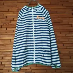 Roxy ロキシー 長袖 ラッシュパーカー ボーダー Mサイズ ジップアップ