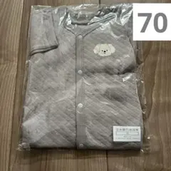 未使用　ベビーロンパース　キルト　前開きロンパース　70cm
