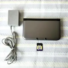 3DS LL シルバーブラック 本体 純正充電器 SDカード