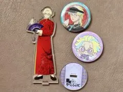 東京リベンジャーズ灰谷竜胆　プリンセスカフェ　アクリルスタンド　缶バッジ　計3点
