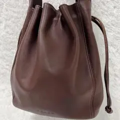 ✨希少美品✨ オールドコーチ 巾着 トートバッグ レザー ダークブラウン