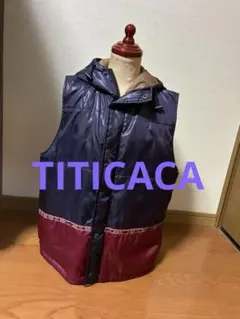 ダウンベスト パープル ワインレッド