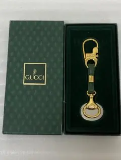 3-2458 オールドグッチ キーホルダー インターロッキング ヴィンテージ箱付