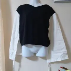 KOBE LETTUCE神戸レタスバイカラー長袖シャツ新品未使用タグ付き