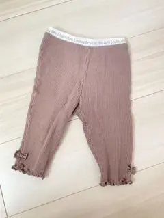 ベージュ系レギンス☆リボン付き　※サイズ90㎝