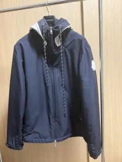 MONCLER ナイロンジャケット フードロゴ ネイビー サイズ2 - メルカリ