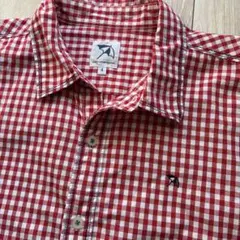 アーノルドパーマー 半袖シャツ Lサイズ相当 チェックシャツ　赤