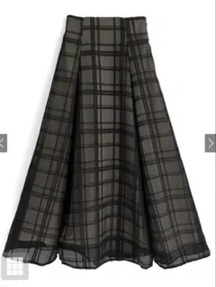 GRL チェック柄シアーフレアスカート