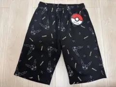 【新品、タグ付き】ポケモン　ブラッキー　ブラック　M ハーフパンツ　総柄　可愛い