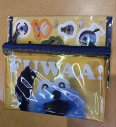 パペットスンスン　スシロー　コラボ クリアポーチ＆シール　イエロー