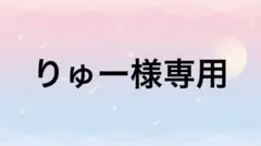 りゅー様専用ページ