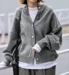 美品・フレームワーク　 メタルボタン2WAYカーディガン