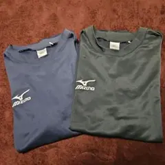 Mizuno ネイビー&ブラック Tシャツ【L・2枚】