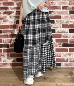 RODEO CROWNS WIDE BOWL チェックロングスカート