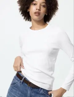 ソフトリブＴ長袖ホワイトＸＬ　2枚