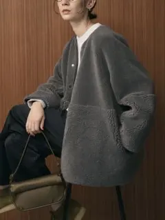 BEAUTY&YOUTH ボア×フェイクムートン リバーシブルコート