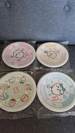 【未開封・新品】ちいかわ×くら寿司 寿司皿4種コンプリートセット