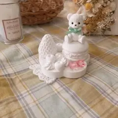 真っ白なスイーツくまさん♡アロマストーン♡インテリア