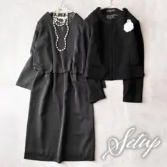 ガリャルダ セレモニー M L ママスーツ 黒 卒園式 卒業式 入学入園式 a9