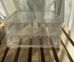 無印良品 重なる アクリルケース ２段 引出 収納 メイク収納など