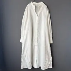 【美品】URBANRESEARCH ITEMS バンドカラー シャツワンピース