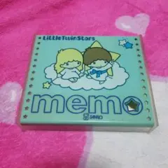 ほみ様専用 リトルツインスターズ ケース入りメモ帳 当時物