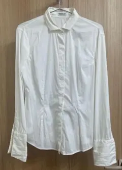 訳あり BRUNELLO CUCINELLI ブルネロクチネ ホワイト長袖シャツのサムネイル
