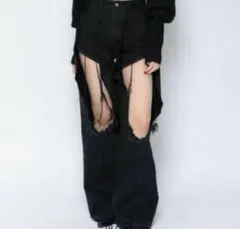 パンツ melt the lady denim8 メルトザレディ MELT THE LADY ダメージ加工デニムパンツ ML