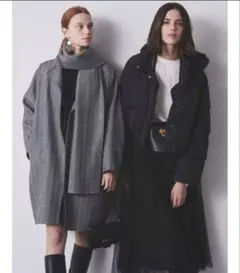 未使用に近い！ミラ オーウェン ストールドッキングリバーミディグレー 色コート